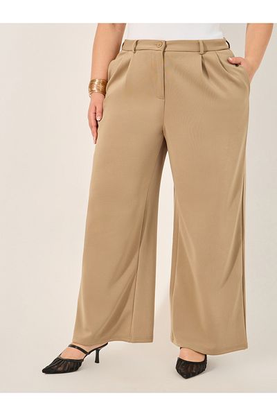 Styli Solid Wide leg tailored trouser