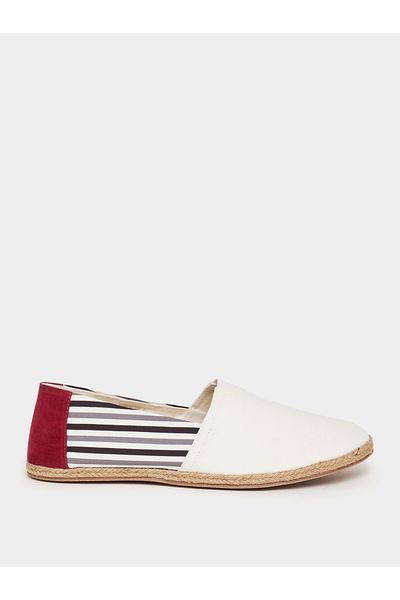 Styli Contrast Side Strip Canvas Espadrilles