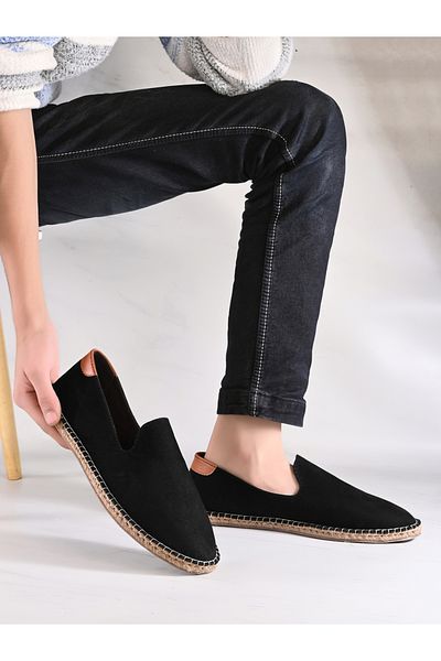 Styli Contrast Stitch Detail Slip On Espadrilles