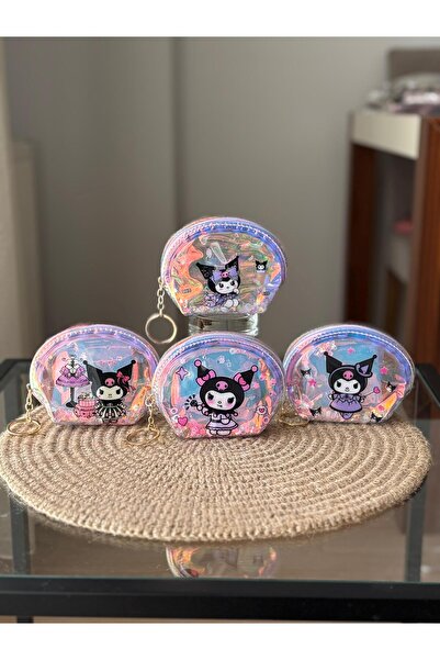 synshop Kuromi kız çocuk hologramlı SULU PULLU cüzdan anahtarlık parlak cüzda...