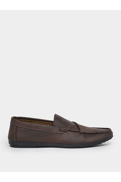 Styli Fold Pleat Detail Slip On Loafers