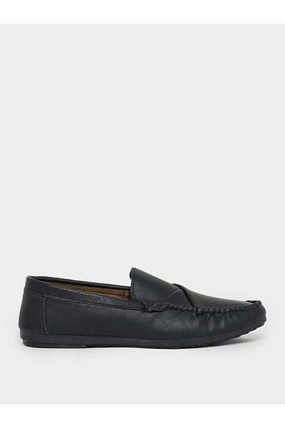 Styli Fold Pleat Detail Slip On Loafers