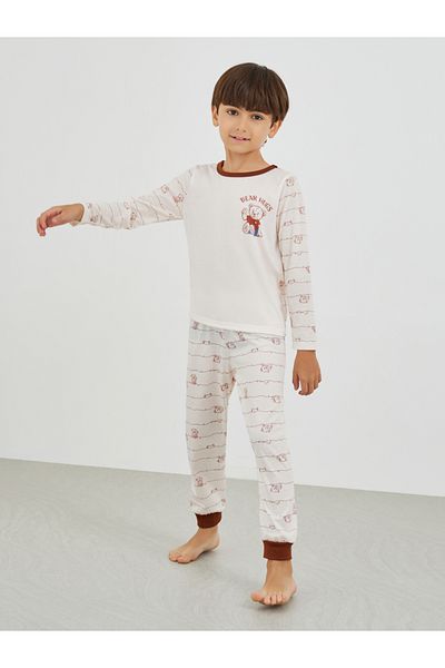 Styli Printed Long Sleeve T-Shirt and Jogger Pyjama Set