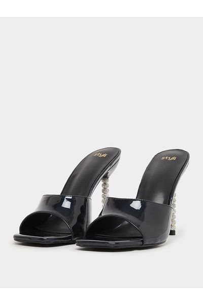 Styli Embellished Stiletto Heel Sandals