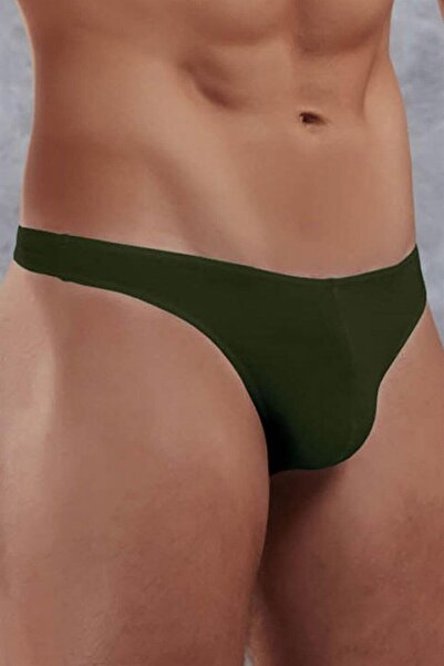 NazikEndam Dore Anse Khaki Men's Modal Slim Fit Thong String 1280