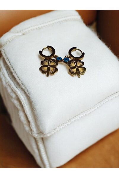 glanssieraad Altın Kaplama Kararmaz Çelik Yonca Küpe – Şansı, Zarafeti Ve Kalıcı Işıltıyı Üzerinizde Taşıyın