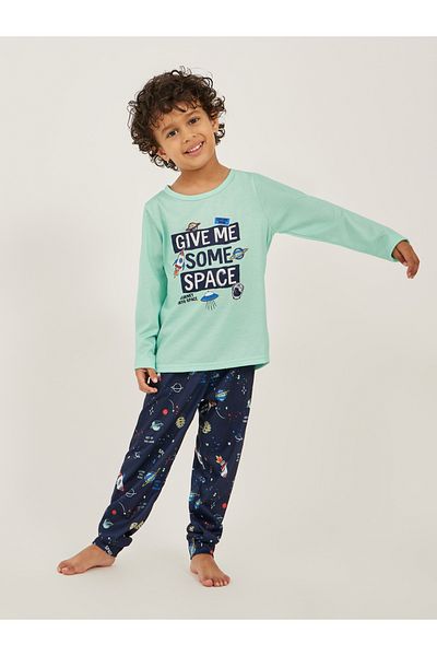 Styli Printed Long Sleeve T-Shirt and Jogger Pyjama Set