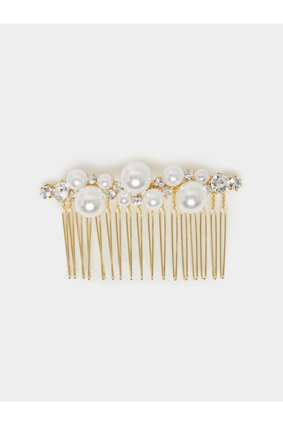 Styli Faux Pearl Embellished Hair Clip