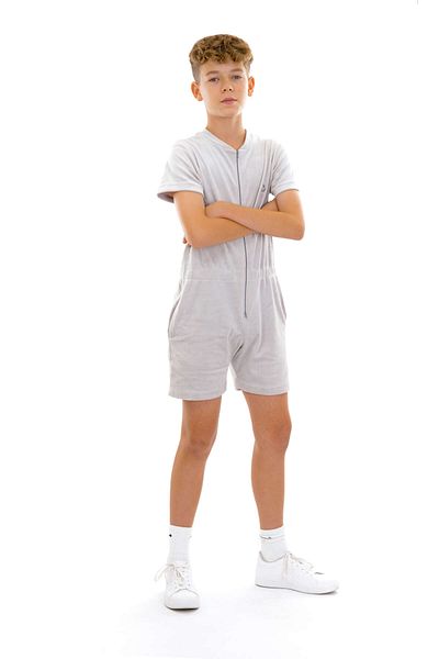 dendy Chlapecký overal plyšový krátký Light gray 606/134