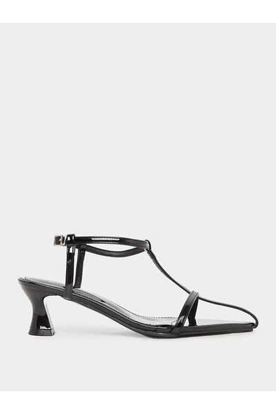 Styli Plain Strappy Kitten Heel Sandals