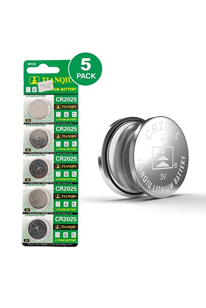 TIANQIU بطاريات ليثيوم 3 فولت CR2025 من تيانكيو - 5 قطع