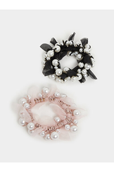 Styli Set of 2 - Faux Pearl Design Hair Tie