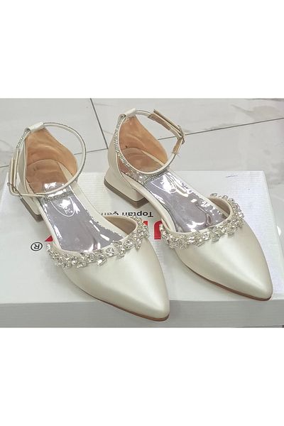uğurtek Stone Buckle Ballerina Evening Dress Women's Shoes