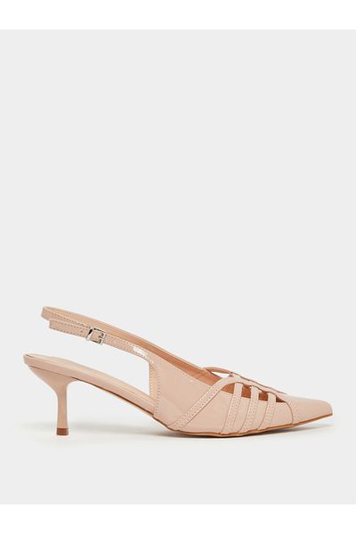Styli Slingback Pointed Toe Stiletto Heel Shoes