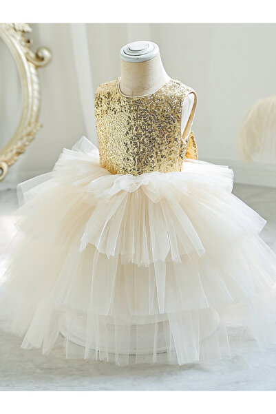 Take Two By Styli Sequined Layered Mesh Sleeveless Dress