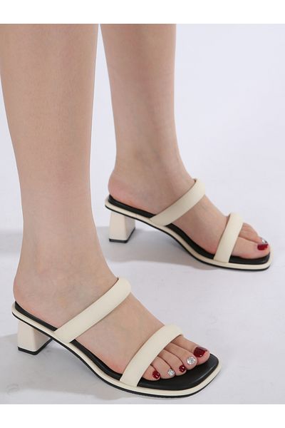 Sneak-a-Peek By Styli Open Toe Block Heel Sandals
