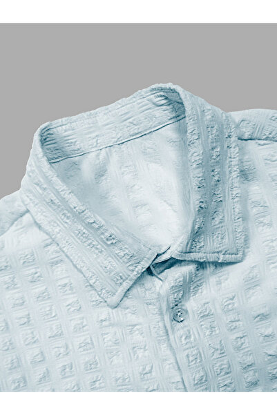 Take Two By Styli Texture Button Up Short Sleeve Shirt