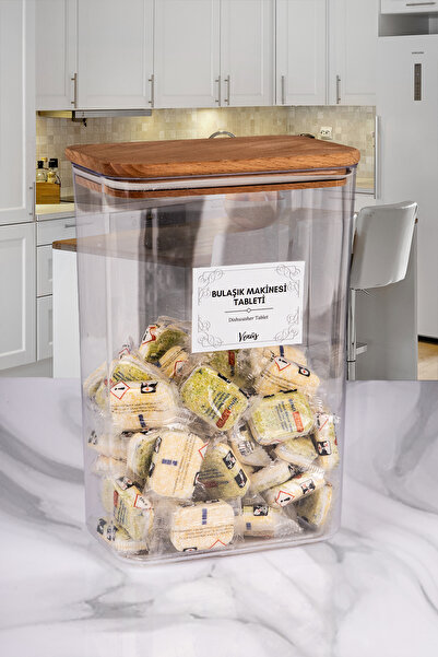 naturelove صندوق تخزين أقراص سعة 3 لتر من الخشب الطبيعي مع غطاء مفرغ باللون ا...