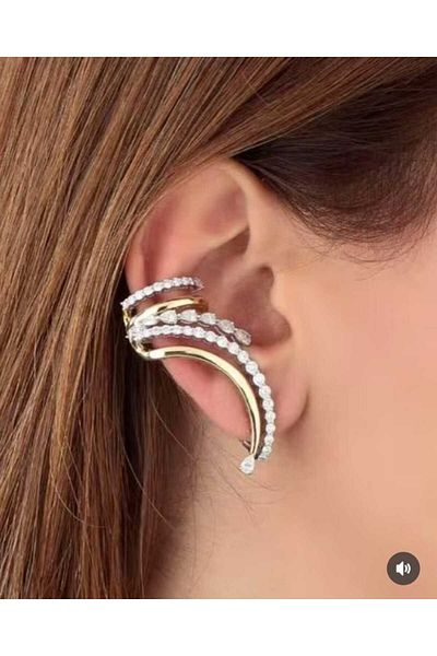 ÖZÜM TAKI Women's Stone Earrings Gold
