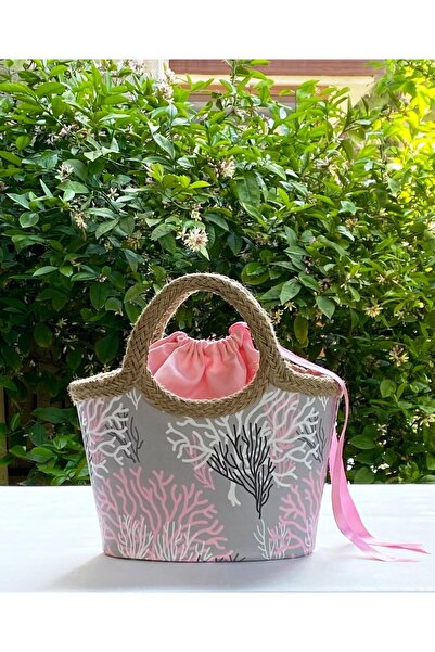 çanta tasarımcısı Pink Coral Pouch Handbag