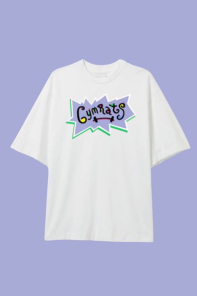 Dupe Design Gym Rats Printed Oversize T-Shirt