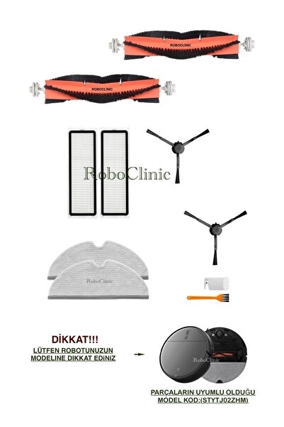 Roboclinic Perie compatibilă cu aspiratorul robot Xiaomi Mi Vacuum Mop 2 Pro Plus, filtru hepa, set de mop-10 bucăți