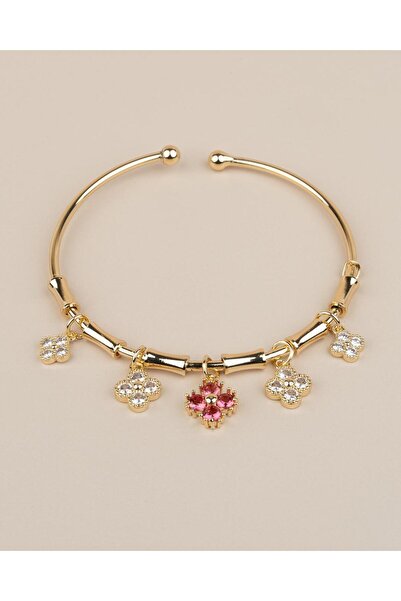 Portakal Esintisi سوار فيورا ذو مشبك على شكل زهرة وردية قابل للتعديل