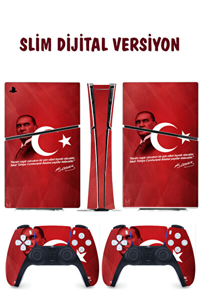 KT Decor Mustafa Kemal Atatürk Playstation 5 Full Sticker Kaplama Seti