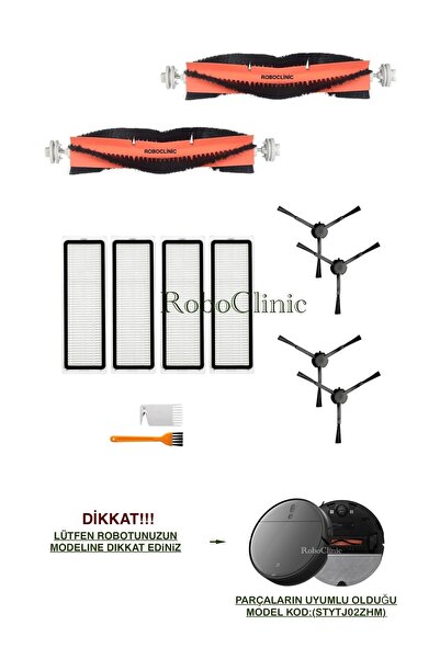 Roboclinic Perie compatibilă cu aspiratorul robot Xiaomi Mi Vacuum Mop 2 Pro Plus, set de filtre hepa-12 bucăți