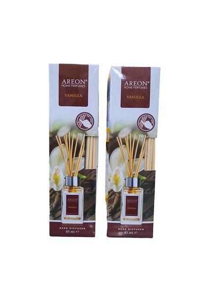 Areon Set of 2 x Areon Home Perfume Stick Air Freshener, 85 ml, Vanilla