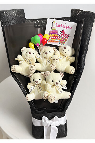 lenostra Dogum Gunu Hediyesi Balonlu Ayıcık Buketi Dogumgunu Hediyelik Sevgil...