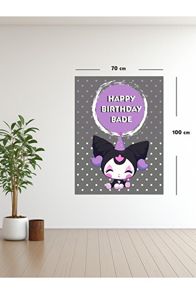 Kişiye Özel Doğumgünü Happy Birthday Duvar Afişi Branda Tasarım 70*100cm