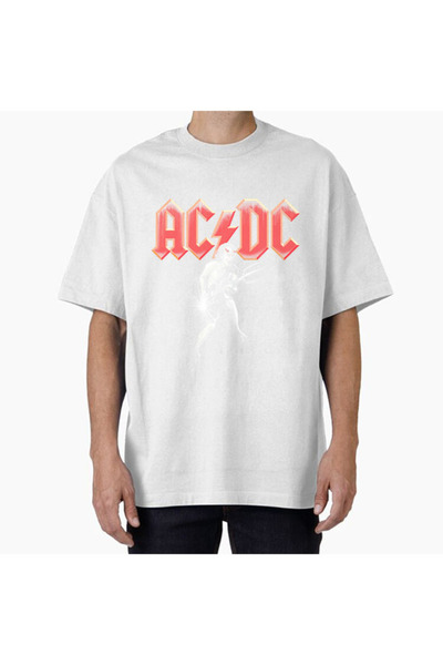 COMVİCHO تي شيرت مطبوع بتصميم acdc9 للجنسين