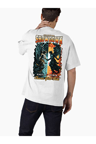 COMVİCHO Unisex Streetwear7 Design Printed Oversize T-Shirt