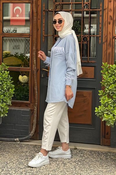 Kayra Tunic Ka-B25-21232 Smoke
