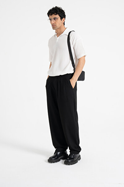 ATE WEAR Baggy Fit Pileli Kumaş Pantolon