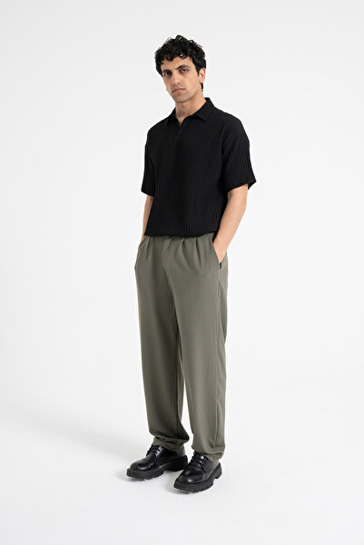 ATE WEAR Baggy Fit Pileli Kumaş Pantolon