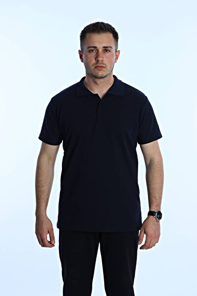 eg38 Betep Polo Neck T-Shirt Navy Blue
