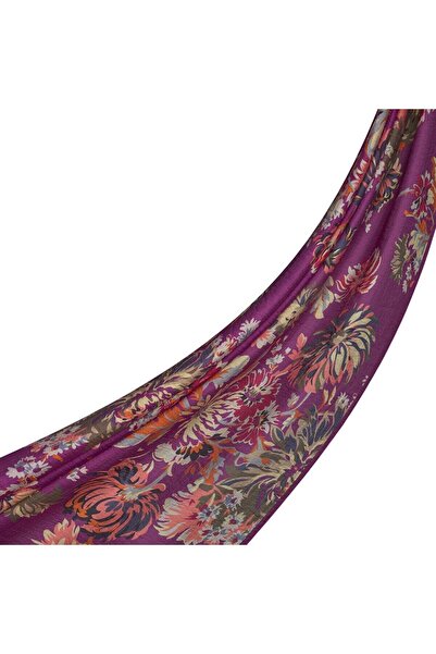 ipekevi Kasımpatı Desenli Tensel Şal 02144 Fuşya