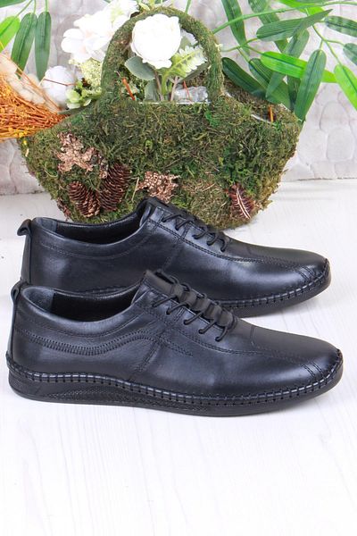 Mehmet Mete 425000 Soft Flexible Comfortable Rubber Laced Genuine Leather Men's Shoes