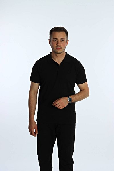 eg38 Μπλουζάκι Betep Polo Neck Μαύρο