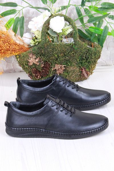 Mehmet Mete 425060 Soft Flexible Comfortable Rubber Laced Genuine Leather Men's Shoes