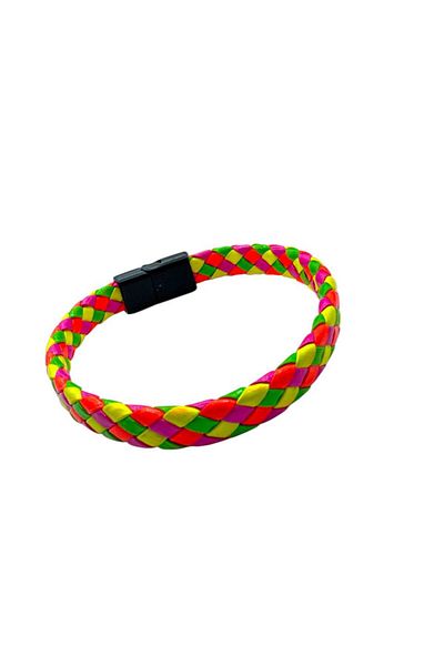 Herşey Nota Multicolor Leather Braided Bracelet – Unisex Adjustable Stylish Casual Bracelet Men Women