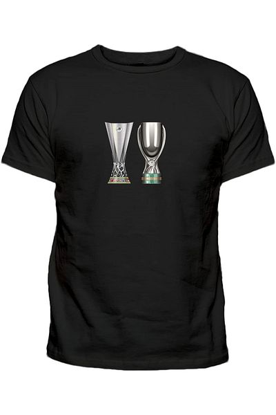 Efendioğlu Design Uefa and Super Cup Printed Cotton Men's Regular Tshirt