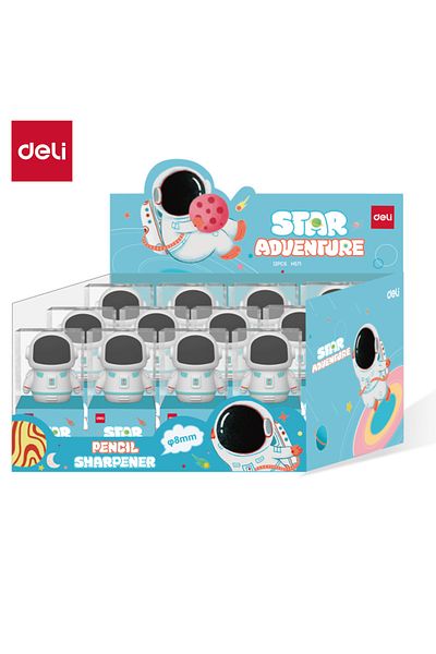 Deli EH571 Astronaut Pencil Sharpener - ideal for kids and school use