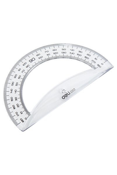 Deli EG10212 Protractor 180° (φ12 cm) – ideal for geometry measurements & angle drawing
