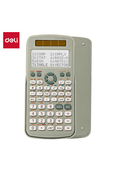 Deli آلة حاسبة علمية Deli ED991ES، 417F-10+2 رقم، خضراء - للاستخدام في الفصول الدراسية والامتحانات