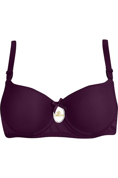 CHC Chocho Women's Underwire Unpadded Eggplant Purple Bra