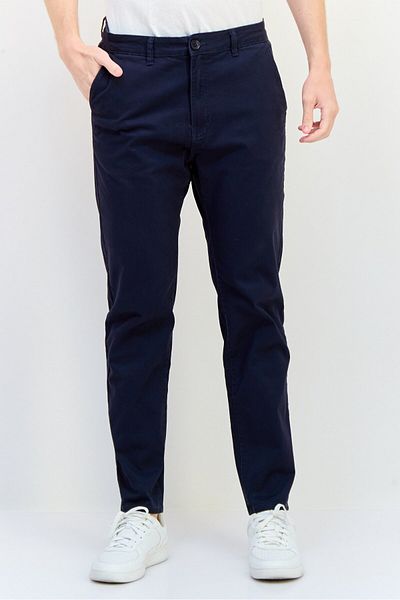 883 Police Men Slim Fit Solid Chino Pant, Navy