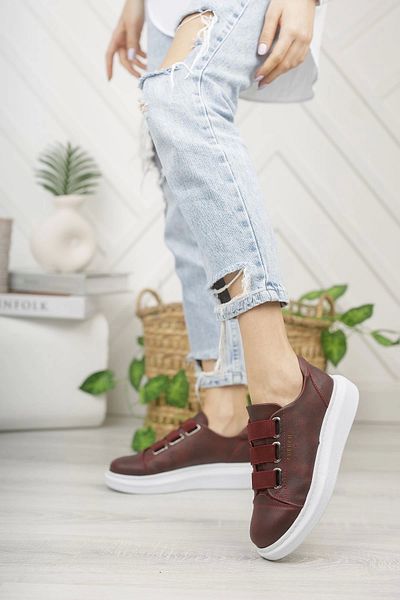 Chekich Ch253 Cbt Mirror - Pantofi roșii Claret pentru damă